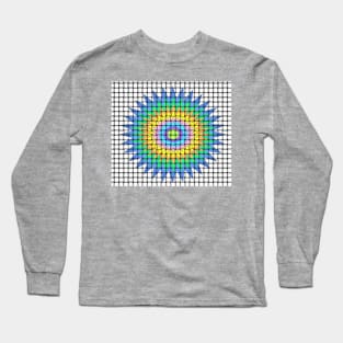 Concentric stars of colors with inbuilt weave Long Sleeve T-Shirt